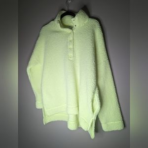 Aerie neon yellow Sherpa sweater